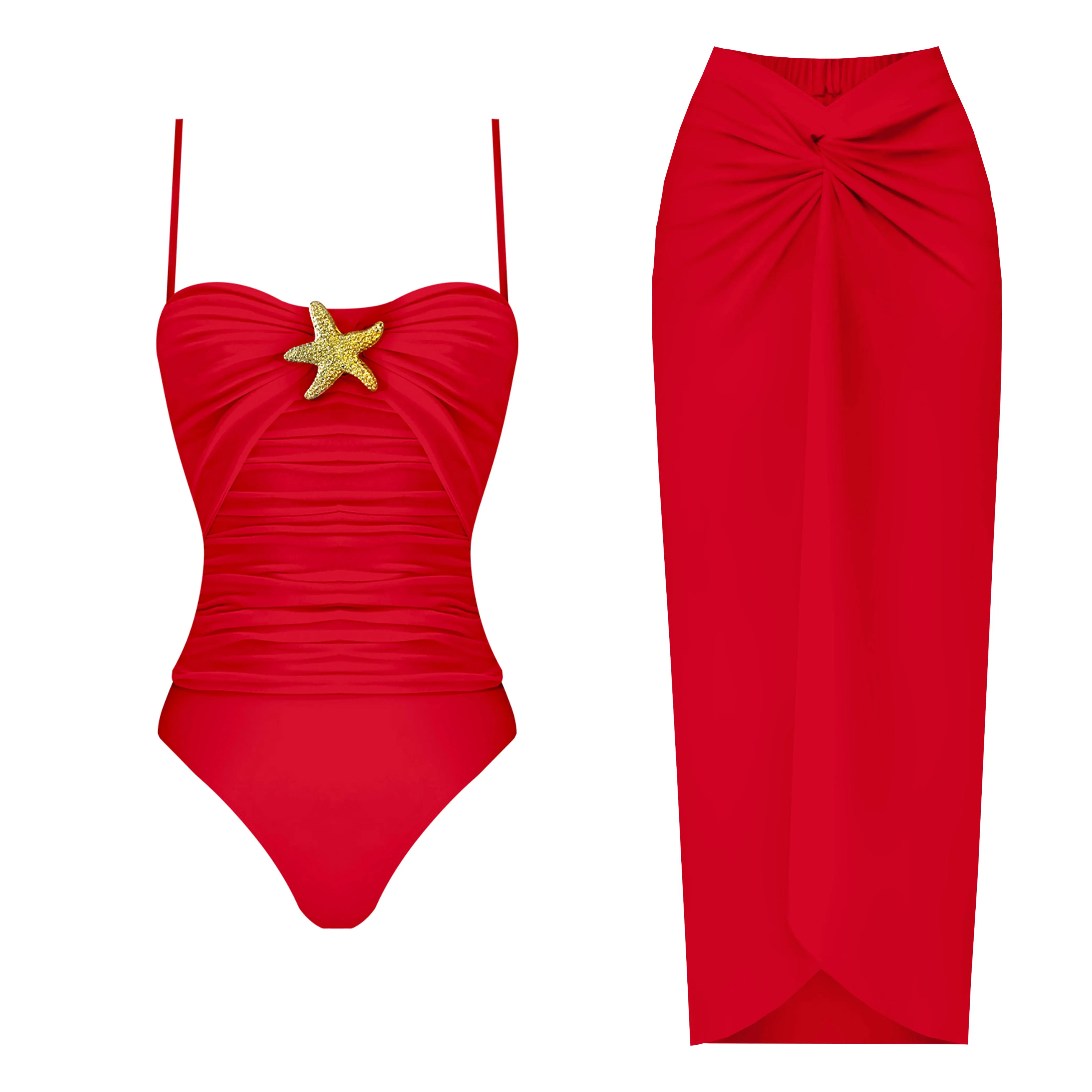 One Piece Swimsuit Set w/Cover up
