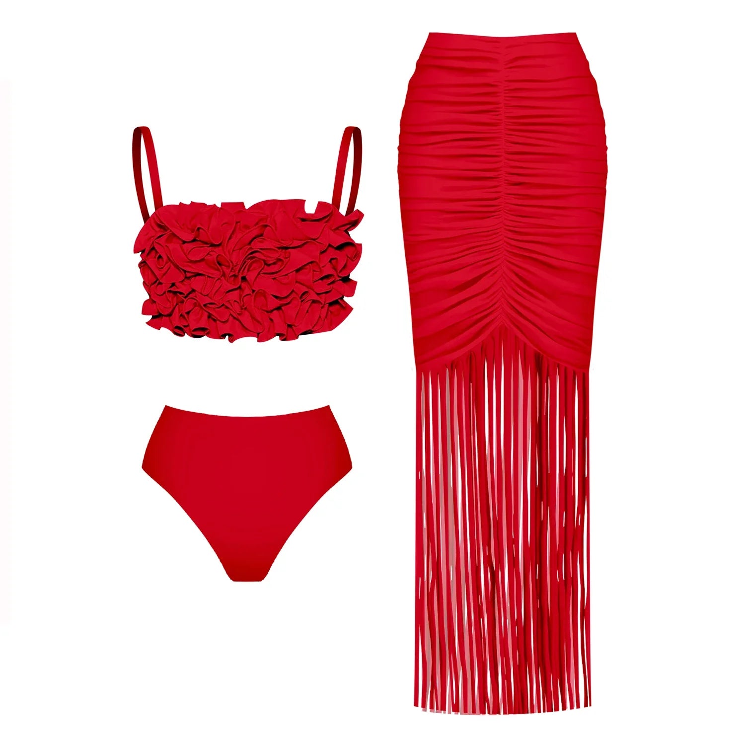 Ruffle Flower One Piece/ Two Piece Swimsuit